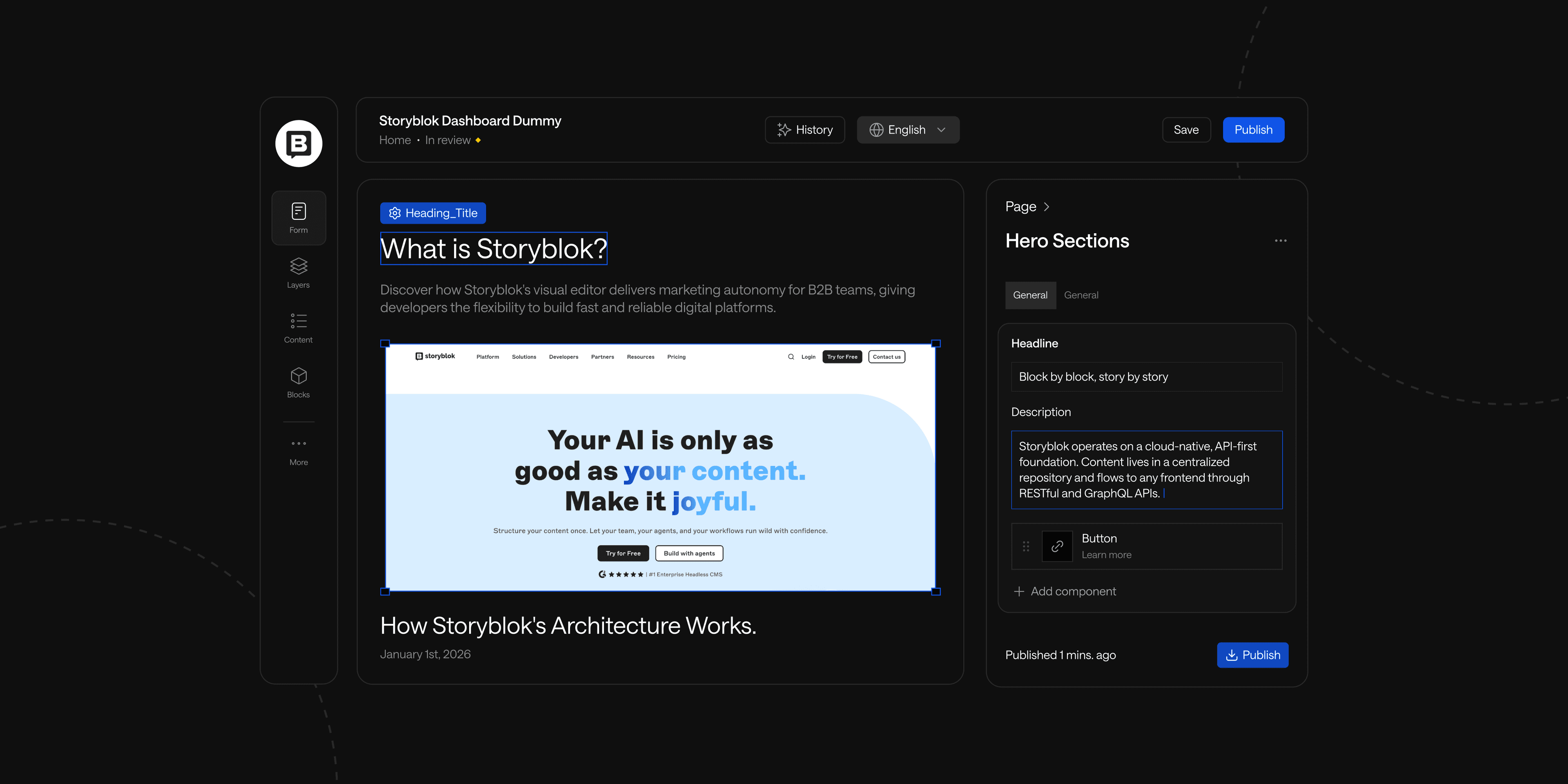 Abstract graphic with a blue interface and various icons representing tools and features on a dark background.