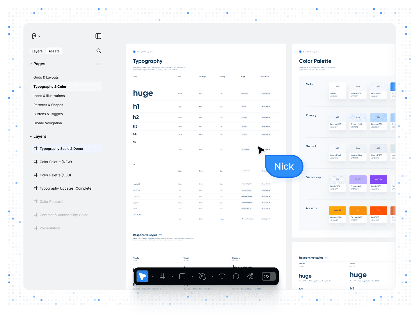 Figma design system typography
