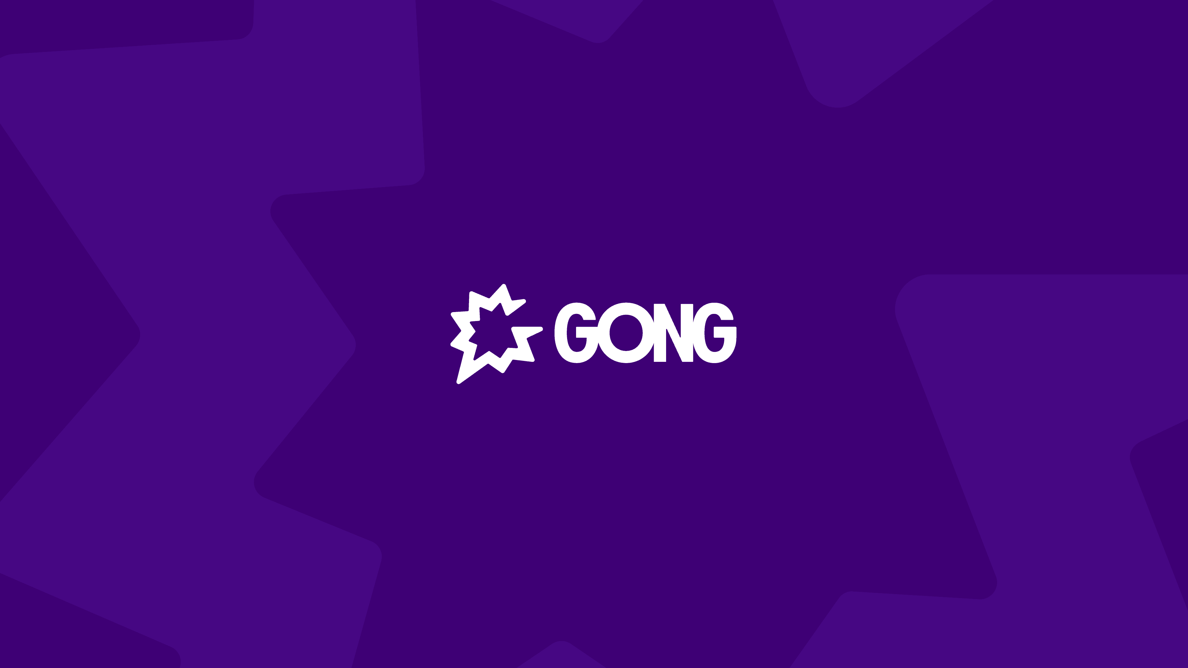 Gong Logo on Branded Background