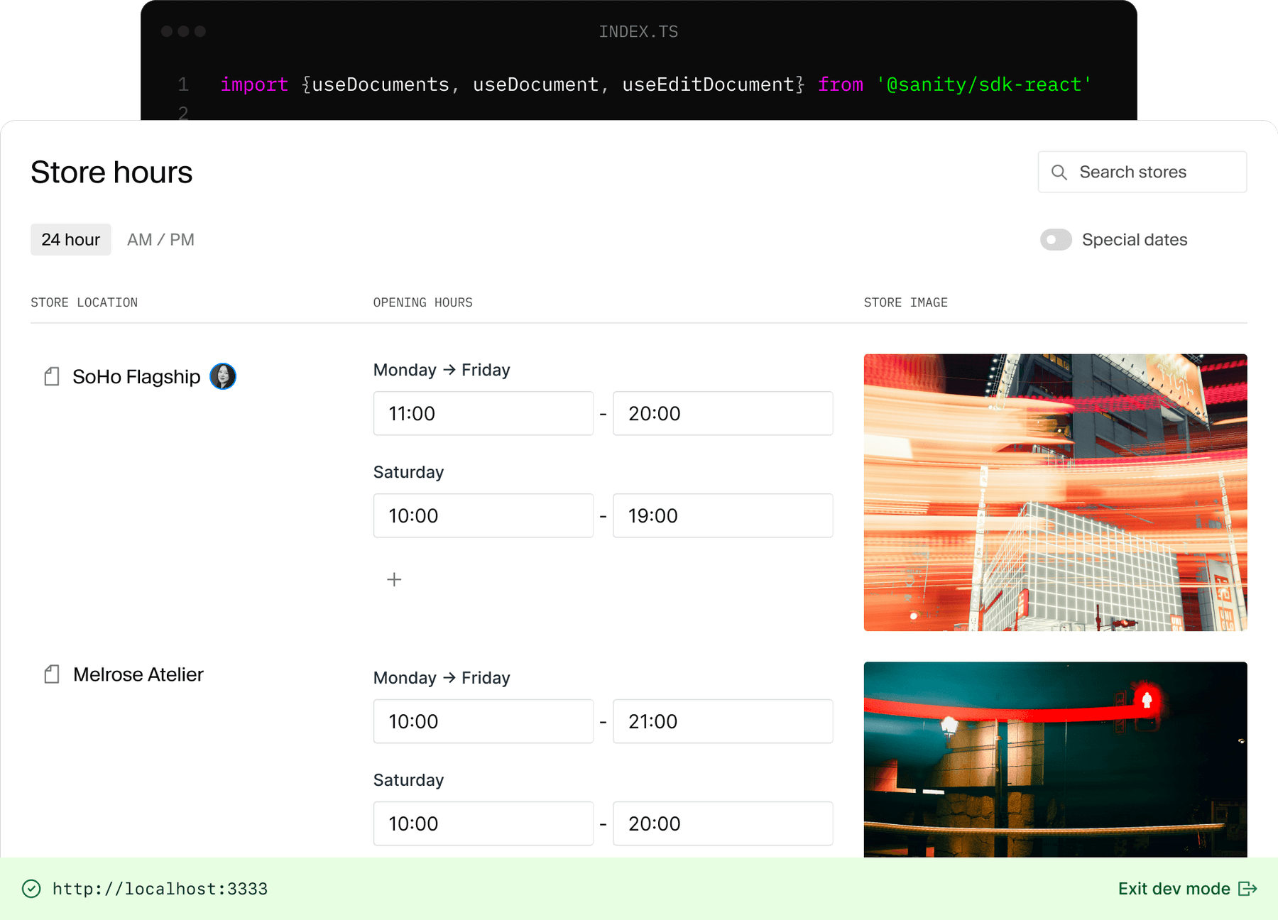 Screenshot of a standalone Sanity App SDK application running outside of Studio